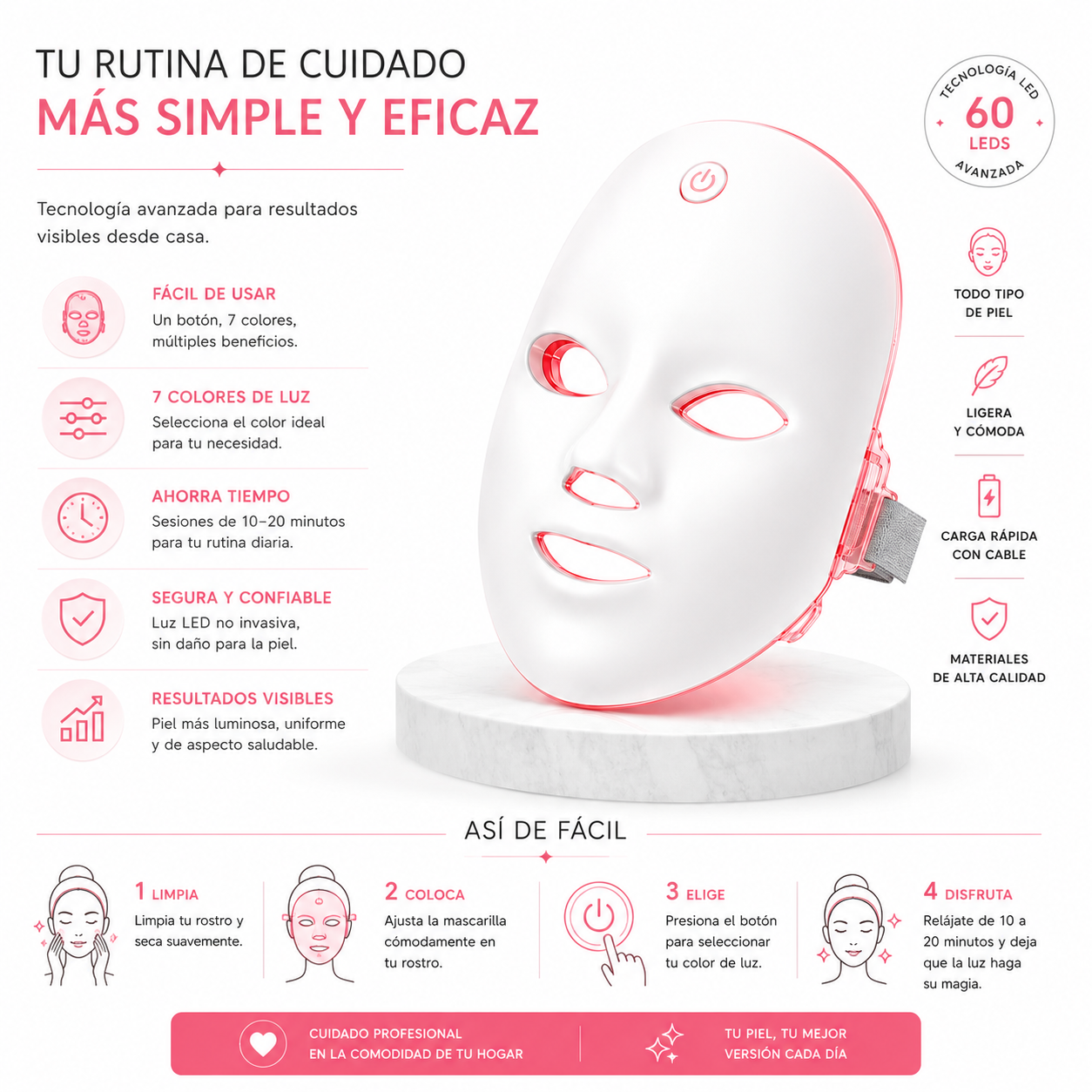 NexoMask™ – Mascarilla LED